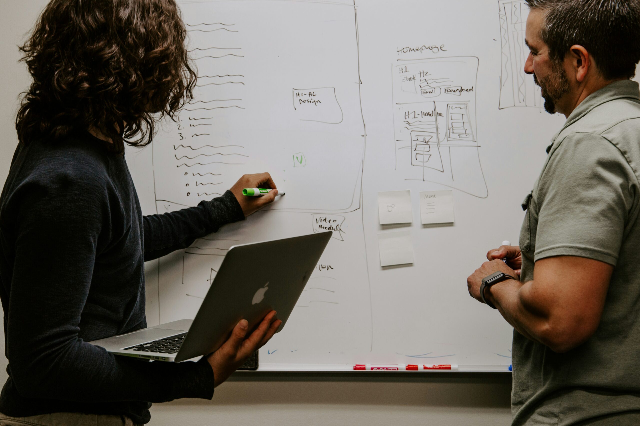 people working together on whiteboard